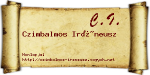 Czimbalmos Iréneusz névjegykártya